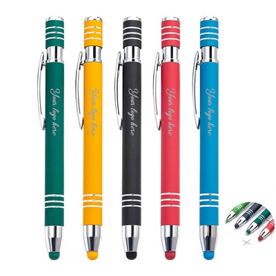 Soft Touch Metal Pen W/ Stylus