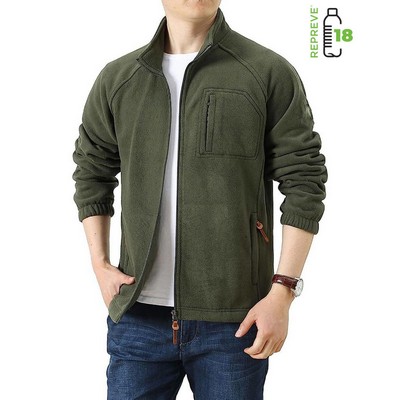 Men's Full-Zip 100% Recycled Fleece Jacket W/ Pockets