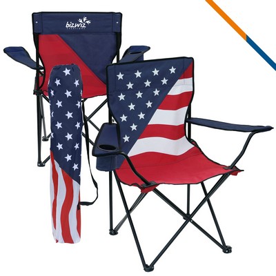 Nacia Patriotic Foldable Chair