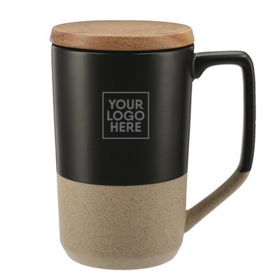 Low Minimum - Ceramic Mug with Wood Lid