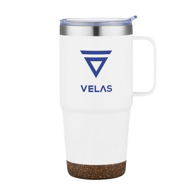 Akira Travel Mug w/Cork Bottom 24oz - White