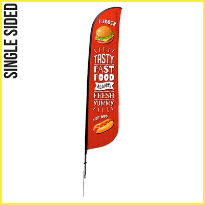 (Large Quantity) 16.5' Feather Flag - Single Sided w/Spike Base (X-Large)