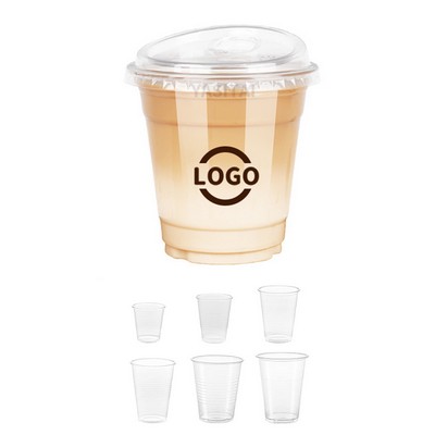 Clear Plastic Cup with Lid - 10 oz