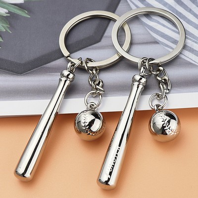 Baseball Softball Bat Keychain Metal Sport Lover Gifts for Baseball