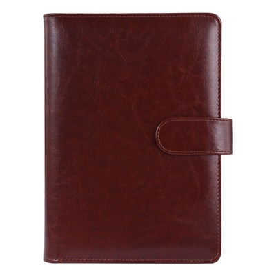 Hardcover Loose-Leaf Notebook w/Card & Pen Holder