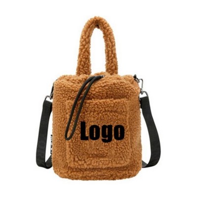 Polar Fleece Wool Bucket Bag