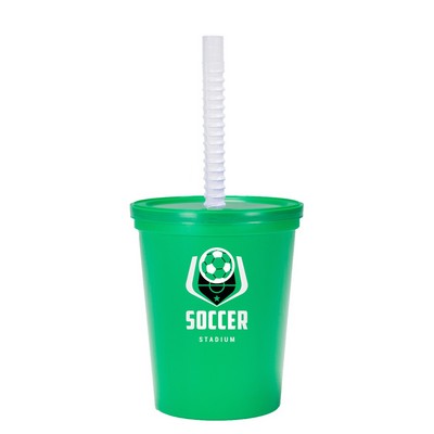 16 oz. Sipper Stadium Cup w/ Straw (2 Color Imprint)