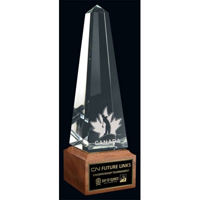 Optic Crystal Lighthouse, Award Trophy, 10 7/