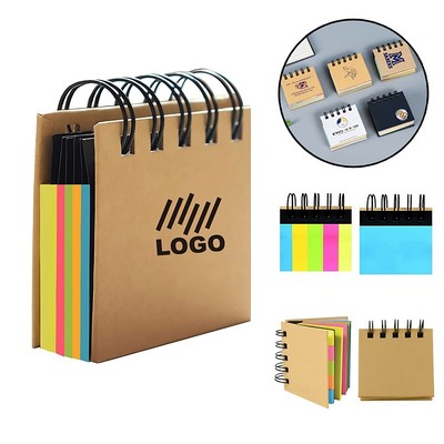 Spiral Sticky Notes Bound Notebook