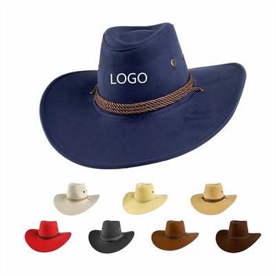 Felt Leather Suede Travel Cowboy Hat