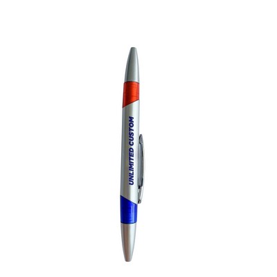 Red and Blue Swirl Desk Baccarat Pen