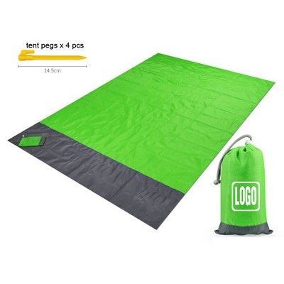 Light Weight Waterproof Foldable Picnic Beach Blanket In a Pouch