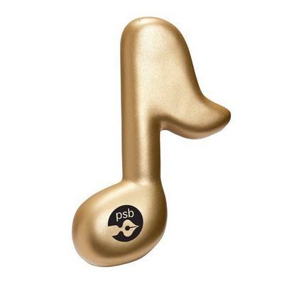 Golden Musical Note stress ball