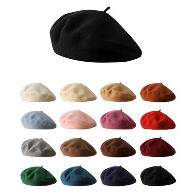 Wool Beret Hat for Women