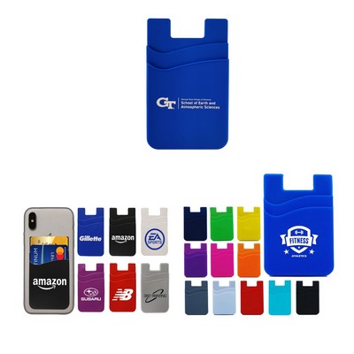 Dual Pocket Silicone Smart Phone Wallets