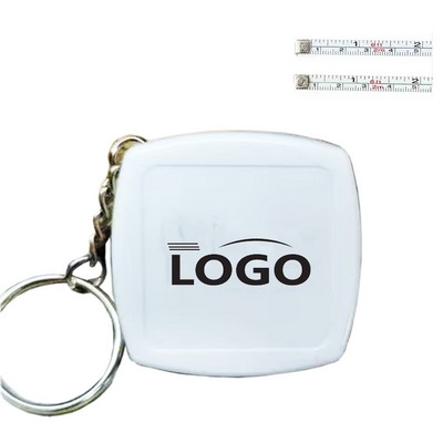 6Ft Square Mini Tape Measure Keychain