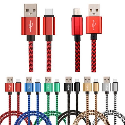 Durable 47" Nylon Data Cable for Reliable & Fast Charging