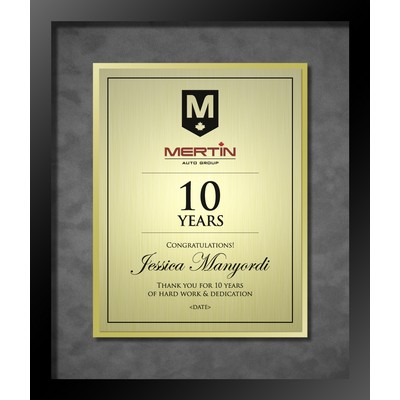 Gander (Black) - Gold Aluminum Certificate Shadow Box - Vertical 14.5"x17"