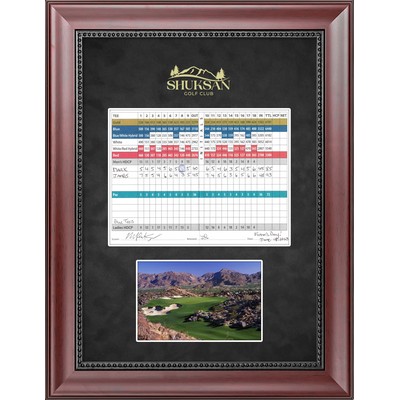 Goodwood (Mahogany/Black) - Golf Scorecard Display 14"x18"