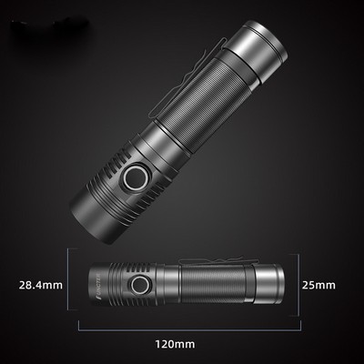 4000mAh Rechargeable Handheld Flashlight with Clip