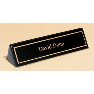 Ebony Piano-Finish Nameplate, 9.5" x 2.5"