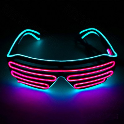 Flashing Shutter Neon Glowing Glasses