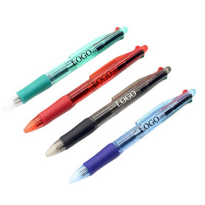 4-in-1 Multicolor Retractable Gel Ink Office school College Writing Ballpoint Pen