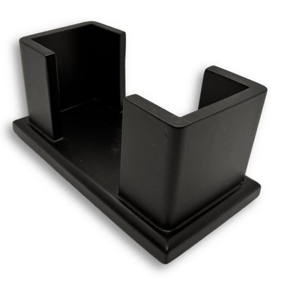 Upright Wooden Coaster Holder Black Finish