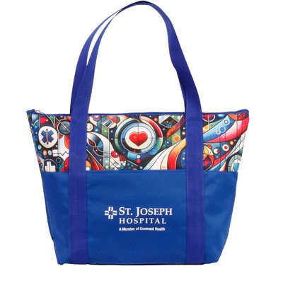 Club Tote Bag with Top Color Panel