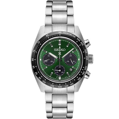 Seiko Prospex SS Solar Chronograph Green Dial Watch