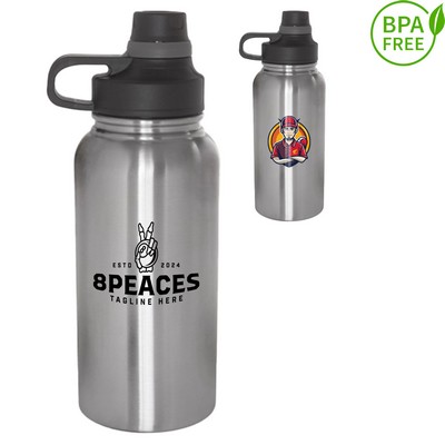 32 oz BPA free Vacuum Stainless Steel Water Bottle w/ Handle