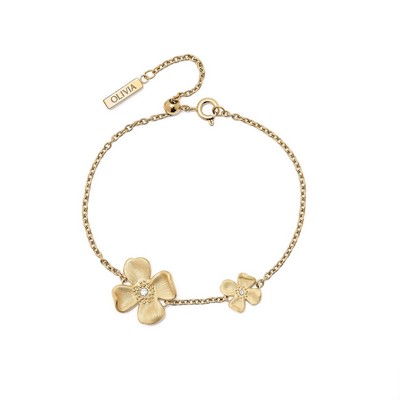 Olivia Burton® Dogwood Etched Gold Flower Pendant Necklace