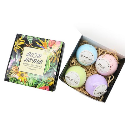 4 Pieces/Gift Box Handmade Organic Bath Bombs