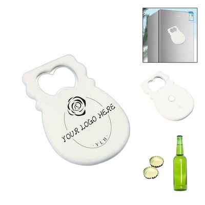 Magnetized Peach-Shaped Bottle Opener for Refrigerator