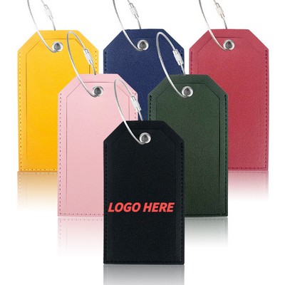 Custom Luggage Tags w/ Steel Full Back Privacy Cover