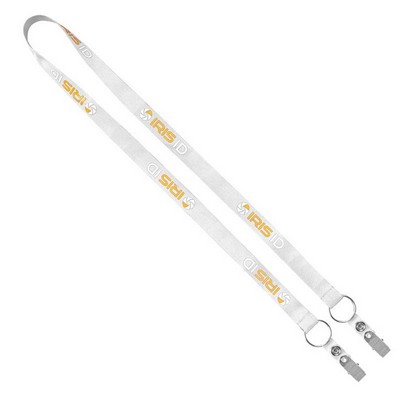 3/4" Recycled Econo Dual Attachment Lanyard (DHL)