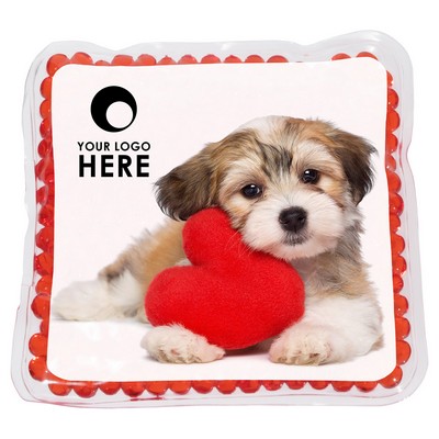 Puppy Love Square Aqua Pearls™ Hot/Cold Pack