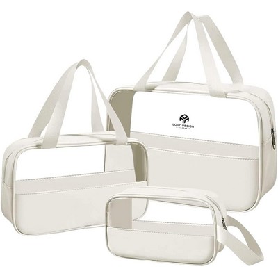 Transparent Travel Toiletry Organizer Bag Set