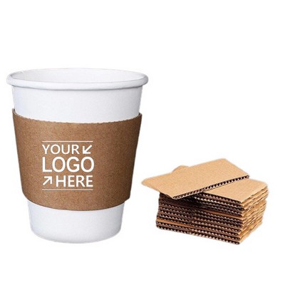 Custom Premium Printed Kraft Coffee Cup Sleeves