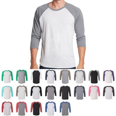 Next Level® Unisex Triblend Raglan T-Shirt w/Quarter Sleeve