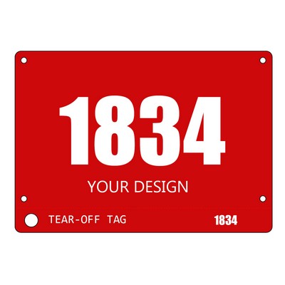 Race Number Bibs With Tear-off Tag and Pins