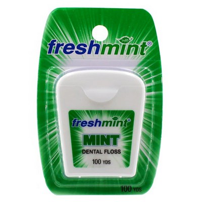 Waxed Dental Floss, Mint, 100 yds (Case of 1)