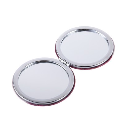 PU Leather Folding Pocket Compact Mirror