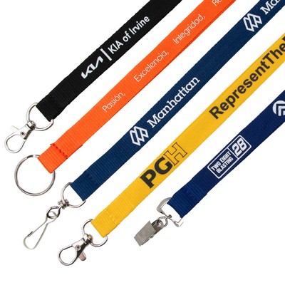 5/8" Flat Polyester Lanyard - 3 Day Rush