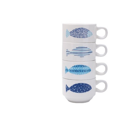 Stackable 5oz Ceramic Milk Cup