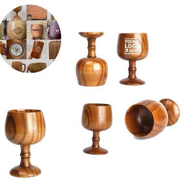 Wine Goblet Wooden Drinking Cup