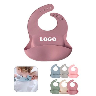 Silicone Waterproof Adjustable Feeding Baby Bib