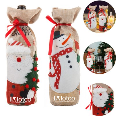 Christmas Cloth Wine Bags