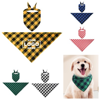 Triangle Cotton Dog Bandanas for Cats and Dogs