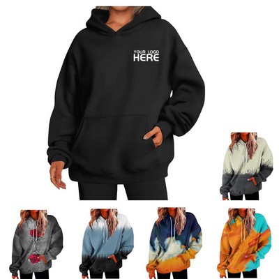 Customizable Hooded Sweatshirt For Women